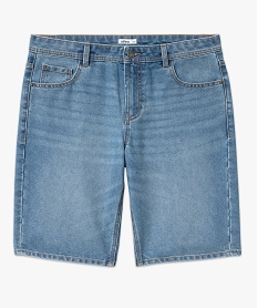 bermuda en jean homme fin et souple gris shorts en jeanE854401_4