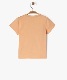 tee-shirt a manches courtes avec motif estival bebe garcon orange tee-shirts manches courtesE855901_3