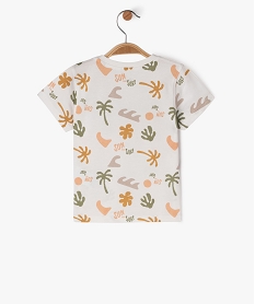 tee-shirt a manches courtes a motifs palmiers bebe garcon beige tee-shirts manches courtesE856201_3