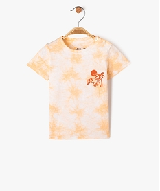 tee-shirt a manches courtes effet tie and dye bebe garcon orange tee-shirts manches courtesE856301_4