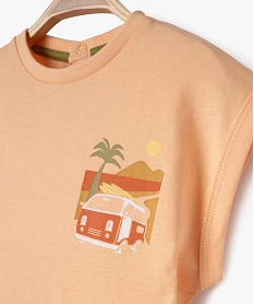 tee-shirt avec motif estival bebe garcon orange debardeursE856501_2