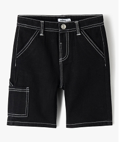 GEMO Bermuda en jean coloré à poche latérale garçon noir standard