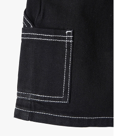 bermuda en jean colore a poche laterale garcon noirE857001_3