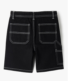 bermuda en jean colore a poche laterale garcon noirE857001_4