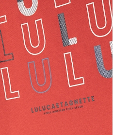 tee-shirt manches courtes a motif en relief garcon - lulucastagnette rougeE858101_2