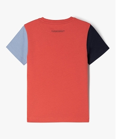 tee-shirt manches courtes a motif en relief garcon - lulucastagnette rouge tee-shirtsE858101_3
