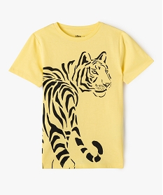 GEMO Tee-shirt à manches courtes avec motif tigre garçon Jaune