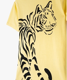 tee-shirt a manches courtes avec motif tigre garcon jauneE858401_2