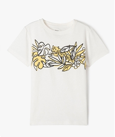 GEMO Tee-shirt à manches courtes avec motif jungle garçon Beige