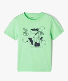 GEMO Tee-shirt à manches courtes avec motif streetwear garçon Vert