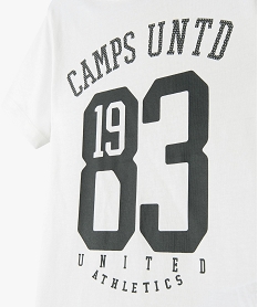 tee-shirt manches courtes en coton imprime garcon - camps united beigeE858901_2