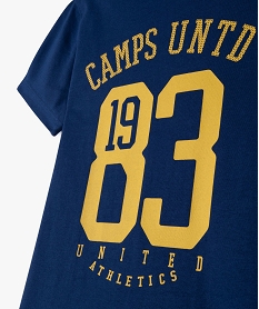tee-shirt manches courtes en coton imprime garcon - camps united bleu tee-shirtsE859101_2