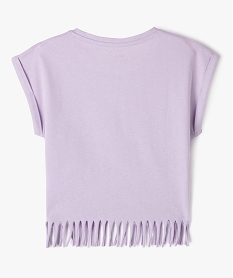 tee-shirt a manches courtes avec motif sequins et franges fille violet tee-shirtsE860201_3