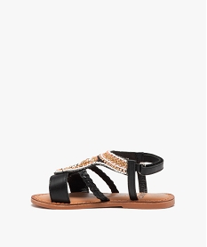sandales fille en cuir dessus en perles et a scratch noir vifE862601_3