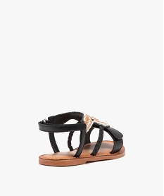 sandales fille en cuir dessus en perles et a scratch noir vifE862601_4