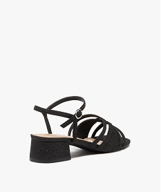 sandales fille a talon carre pailletees et a fines brides noir vif sandales et nu-piedsE868401_4