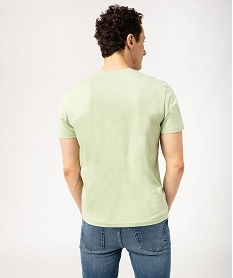 tee-shirt manches courtes a motif estival homme vertE870901_3