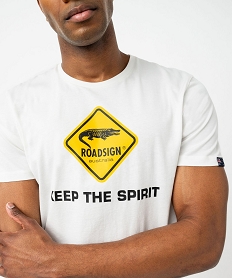 tee-shirt manches courtes imprime homme - roadsign blanc tee-shirtsE871001_2