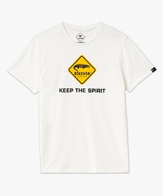 tee-shirt manches courtes imprime homme - roadsign blanc tee-shirtsE871001_4