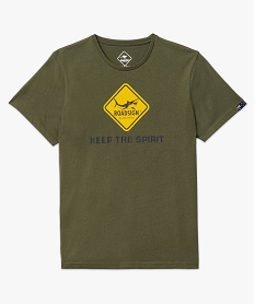 tee-shirt manches courtes imprime homme - roadsign vertE871101_4