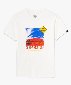 tee-shirt a manches courtes avec motif paysage homme - roadsign blancE871301_4
