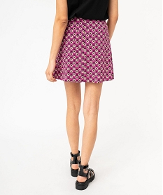 jupe portefeuille courte et fluide femme roseE871401_3