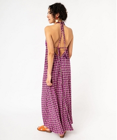 robe longue a fines bretelles et dos nu femme rose robesE871801_3