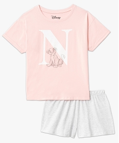 pyjashort bicolore avec motif le roi lion femme - disney rose pyjamas ensembles vestesE874101_4