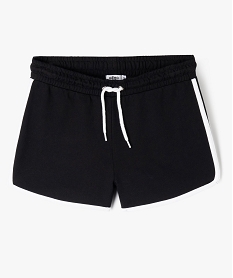 short en maille avec biais contrastants fille noirE874201_1