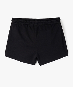 short en maille avec biais contrastants fille noir standard shortsE874201_3