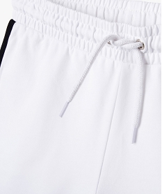 short en maille avec biais contrastants fille blanc shortsE874301_2