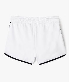 short en maille avec biais contrastants fille blanc shortsE874301_3