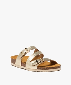 mules metallisees avec brides a boucle femme - valentina baldano dore sandales plates et nu-piedsE875401_2