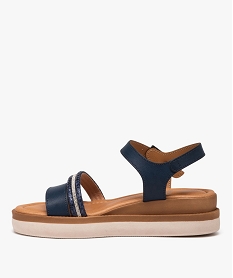 sandales avec bride fantaisie sur semelle compensee femme - valentina baldano bleu vif sandales plates et nu-piedsE875601_3