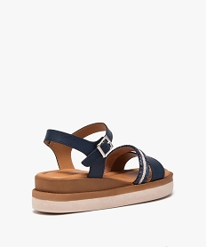 sandales avec bride fantaisie sur semelle compensee femme - valentina baldano bleu vif sandales plates et nu-piedsE875601_4