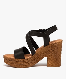 sandales femme a talon plateforme et semelle texturee noir standard sandales a talonE876001_3