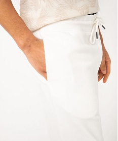 bermuda en maille avec ceinture ajustable homme blanc standard shorts et bermudasE876301_4