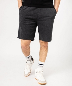 bermuda en maille avec ceinture ajustable homme gris shorts et bermudasE876501_2