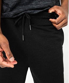 bermuda en maille avec ceinture ajustable homme noir standard shorts et bermudasE876601_2