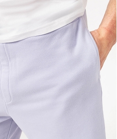 bermuda en maille avec ceinture ajustable homme violet shorts et bermudasE876701_2