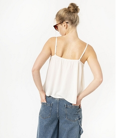 debardeur a fines bretelles avec pampilles en perles femme beige blousesE877301_3