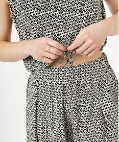 blouse sans manches en maille fluide femme beige blousesE877401_2