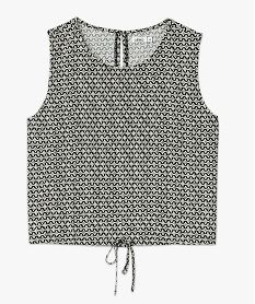 blouse sans manches en maille fluide femme beige blousesE877401_4