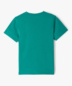 tee-shirt manches courtes en coton imprime garcon vertE879501_3