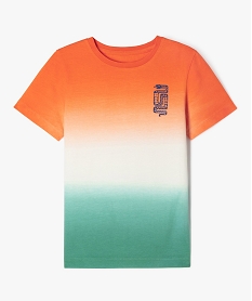 GEMO Tee-shirt manches manches courtes tie-and-dye garçon Orange
