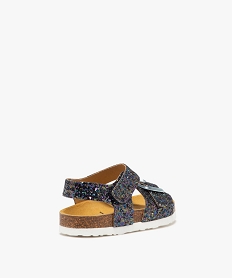 sandales fille avec brides brillantes a boucle et scratch bleu chineE880601_4