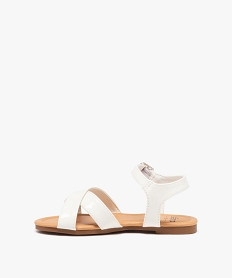 sandales fille a brides croisees et bride cheville a boucle blancE880901_3