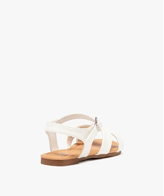 sandales fille a brides croisees et bride cheville a boucle blancE880901_4