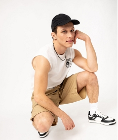 GEMO Débardeur avec motif streetwear sur la poitrine homme blanc standard