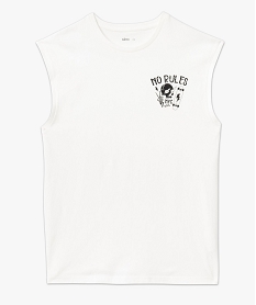 debardeur avec motif streetwear sur la poitrine homme blanc tee-shirtsE881601_4